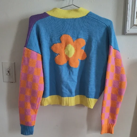 Lazy Oaf Multicolor Floral Cardigan Sweater - Picture 3 of 3